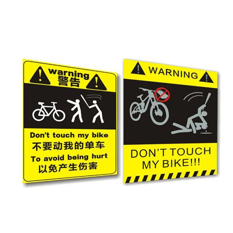 Bicycle Warning Sticker Bicycle Warning Sticker DONT TOUCH MY BIKE Waterproof Decal Cycling Accessories