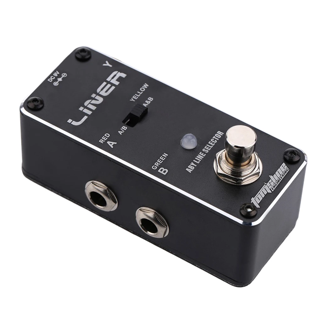 

Practical Liner Electric Guitar Aby Line Selector Effect Pedal True Bypass A/B LED Indicate Channel