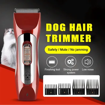 

Dog Hair Trimmer Powerful Motor ABS Shell Low Noise Adjustable Length Ergonomic Handle Grooming Tool Rechargeable Shaver