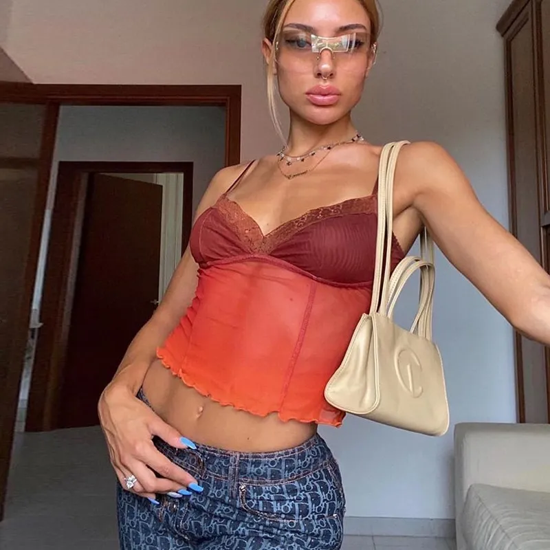 21 Style Sexy Vintage Strappy Y2K Halter Crop Top Women Summer 90s Backless Cami Tops Tees Ladies Fashion Fitness Camisole Party corset t shirt