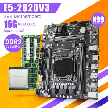 

x99 motherboard LGA2011-3xeon E5-2620V3 8GB DDR3*2=16GB cpu memory motherboard kit motherboard supports DDR4 Support V3 V42011-3