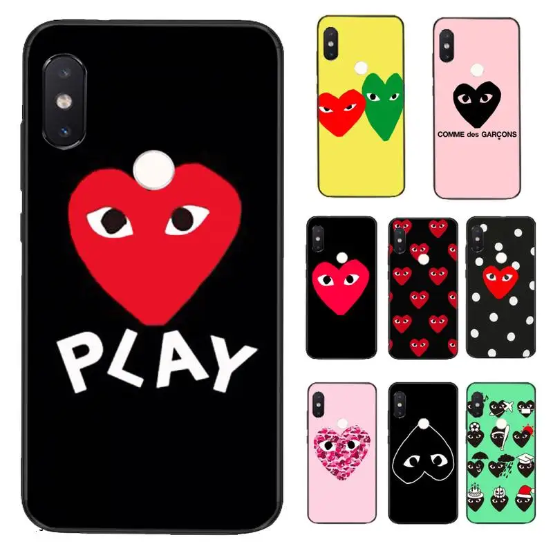 Лидер продаж мягкий черный чехол для телефона CDG PLAY как у гарконов Xiaomi Redmi 5 5Plus 6 6A 4X