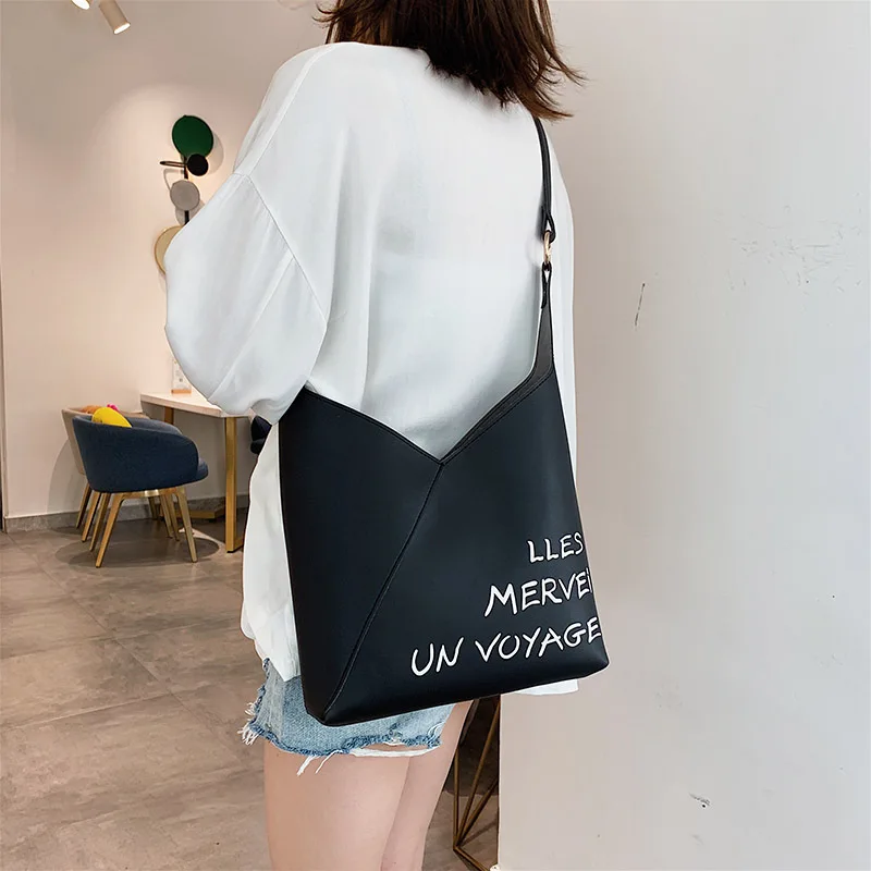 

Fashion Splitter Ms. Tote Bag new style 2019 Korean style style simple summer summer summer.