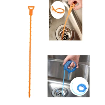 

1PCS Drain Sink Cleaner Bathroom Unclog Sink Tub Snake Brush Hair Removal Cleaner Home Cleaning Brushes Tools