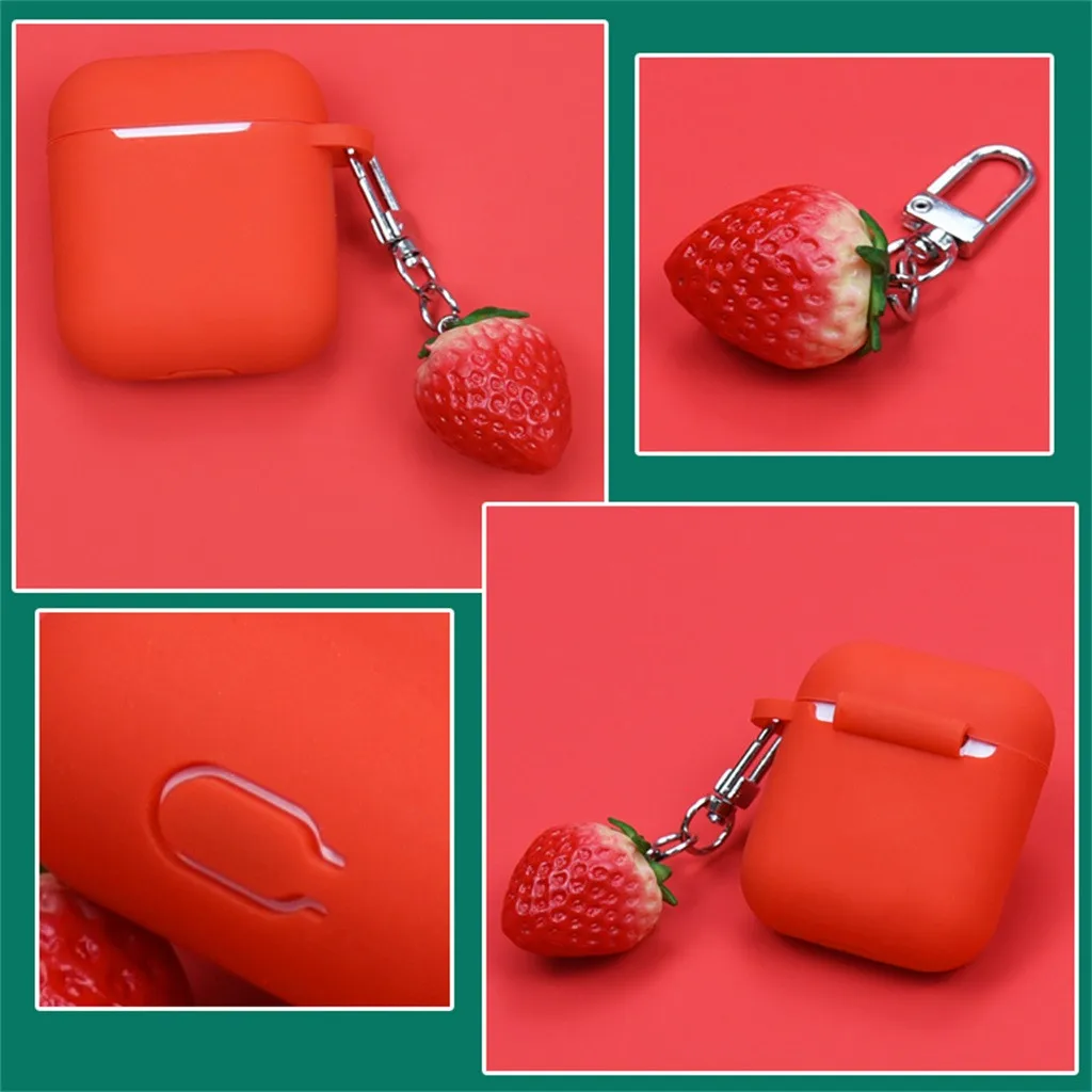 Silicone Earphone Case Anti-lost Protective Cover Skin Case For Apple AirPods Charging Earphone Case for airpods 103#B