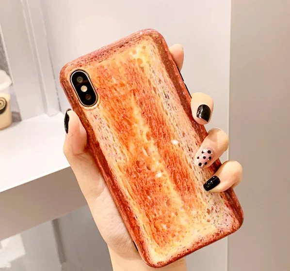 Ins креативный хлеб для тостов toX Мобильная оболочка iphone 8 Plus мягкая XS Max