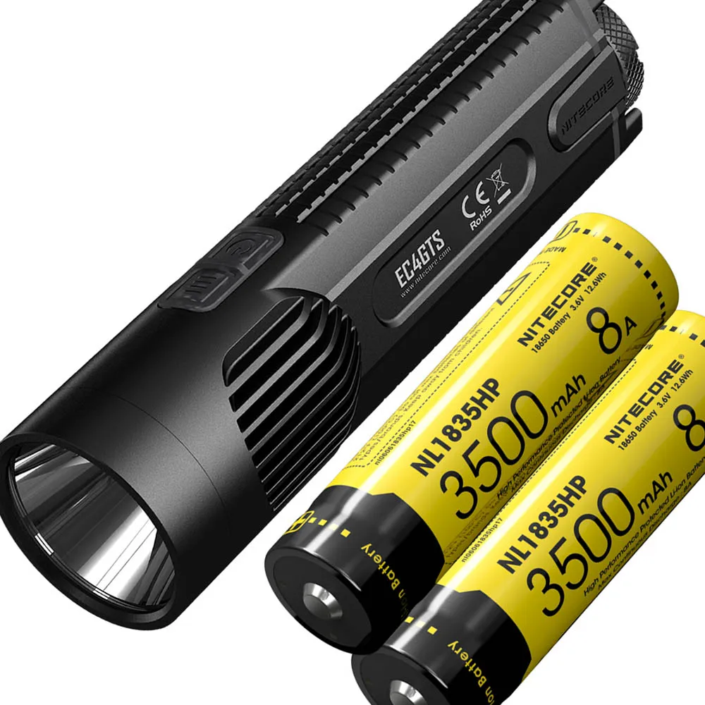 NITECORE EC4GTS тактический фонарь Cree XHP35 HD max 1800 люмен прожектор луч бросок 396 м Открытый Ручной фонарь - Испускаемый цвет: EC4GTS NL1835 8A