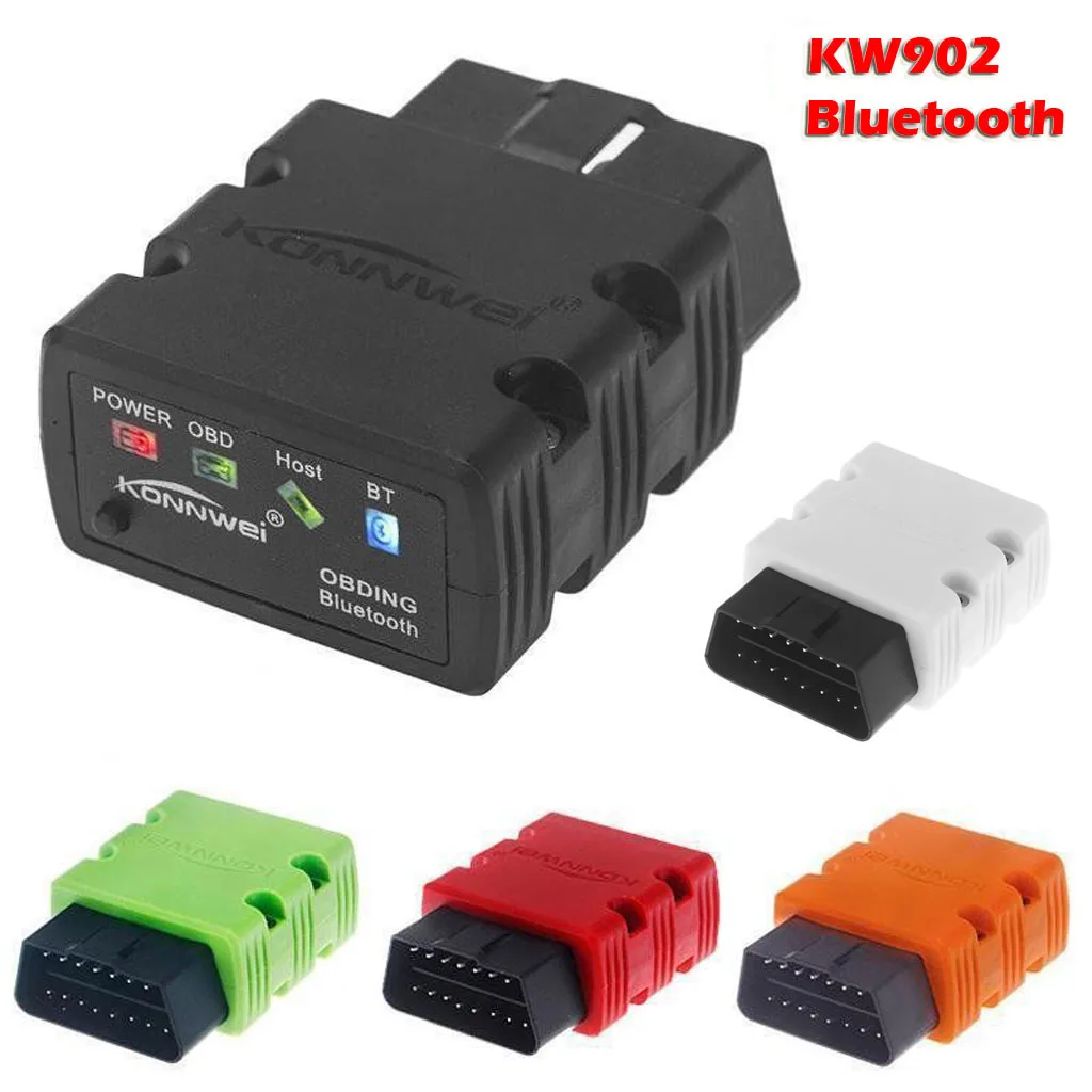 Konnwei KW902 ELM327 Bluetooth 3,0 OBD2 OBDII автомобильный двигатель сканер диагностического кода автомобильные аксессуары для Палм КПК мобильный Эндрюс