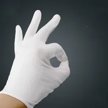Защитные хлопковые перчатки, белые хлопковые перчатки, рабочие хлопковые перчатки