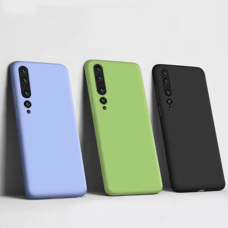 Чехол для Xiaomi Mi 10 Мягкий противоударный чехол из жидкого силикона и резины Pro Mi10 |
