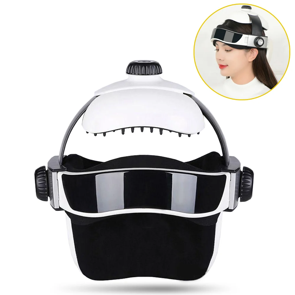 

Electric Head Massager Air Compression Massage Helmet with Soothing Music Air Pressure Neck MassageRelieve Stress Pain Headache