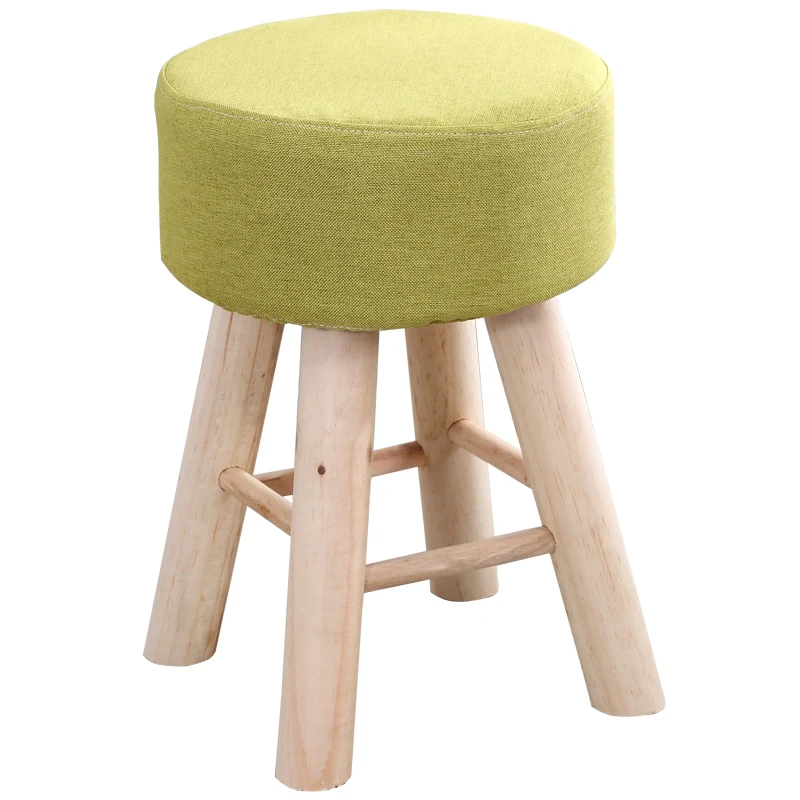 

Fashion creative solid wood stool multifunctional fabric sofa wooden high foot children's