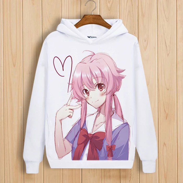 Толстовка Косплей в стиле манги Future Diary толстовка с капюшоном Mirai Nikki Gasai Yuno
