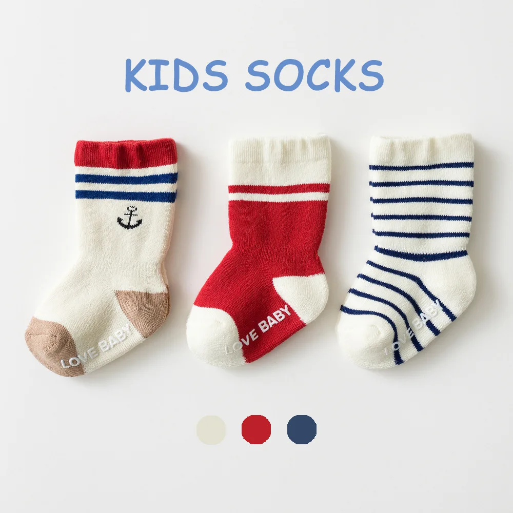 cotton socks kids socks baby socks girls socks 3 Pairs toddler kids socks for winter autumn 0-5T
