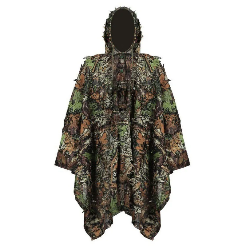 Наличный 3D бионический плащ Камуфляжный лес костюм Ghillie Тактический Костюм для