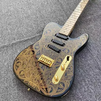 

New TL Electric Guitar Golden decals ,Canada Top Brand Nut,High-grade Accessories Musical instrument,Single Coil Pickups