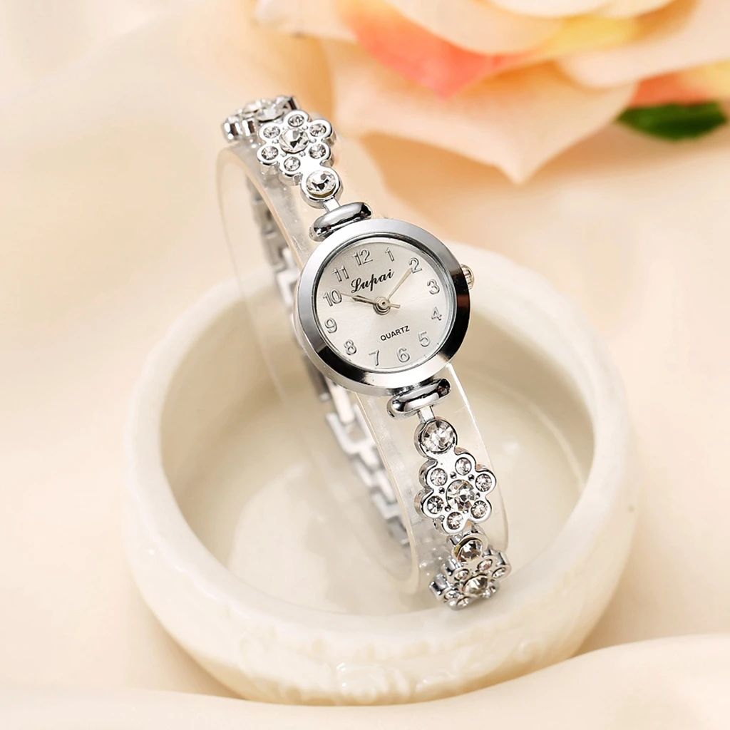 Lvpai-Reloj de pulsera informal de lujo para mujer, pulsera con correa de flores, reloj de cuarzo elegante, regalo, nuevo - Imagen 5