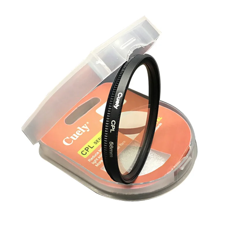 

10pcs CPL Digital Filter 37 40.5 43 46 49 52 55 58 62 67 72 77 82mm lens Lens Protector for canon nikon DSLR SLR Camera with box