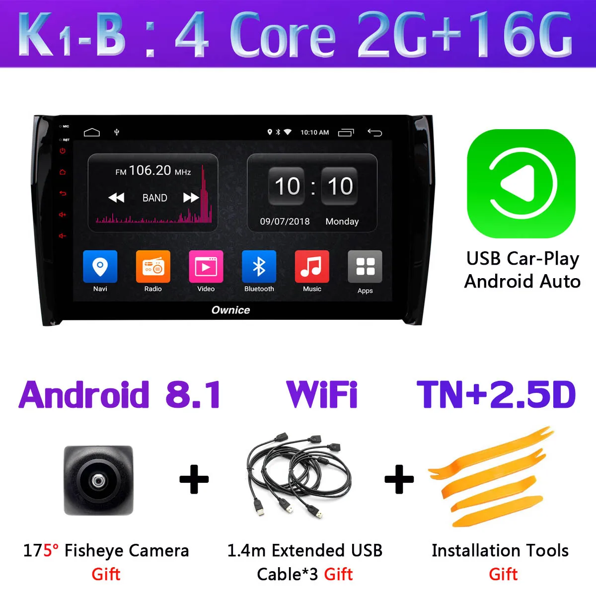 360 ° панорамный 4* камера 4G LTE Android 9,0 4+ 64G Автомобильный плеер для Skoda Kodiaq gps Радио DSP CarPlay - Цвет: K1-B-CarPlay