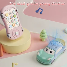 Jouet de téléphone portable pour bébé, pour noël, avec projecteur lumineux et effet sonore, jouets éducatifs musicaux pour enfants de 6 mois