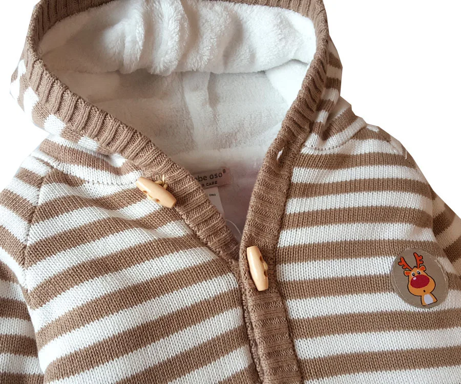 Children's Plus Velvet Sweater Baby Boy Girl Cotton Thicken Sweater Kids Thicken Warm Outdoor Coat Infant Sweater Wholesale