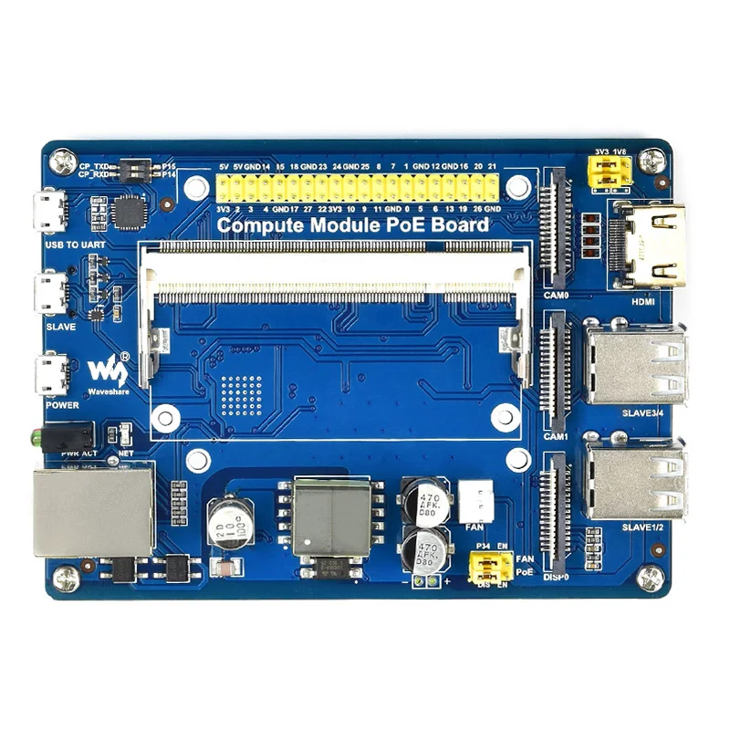 Placa de Expansão Raspberry pi Placa de Módulo io com Função Poe para Raspberry pi Combo Cm3l Reservatório Mais Reservatório Mais l Acessórios p/ quadro de demonstração - Imagem 5