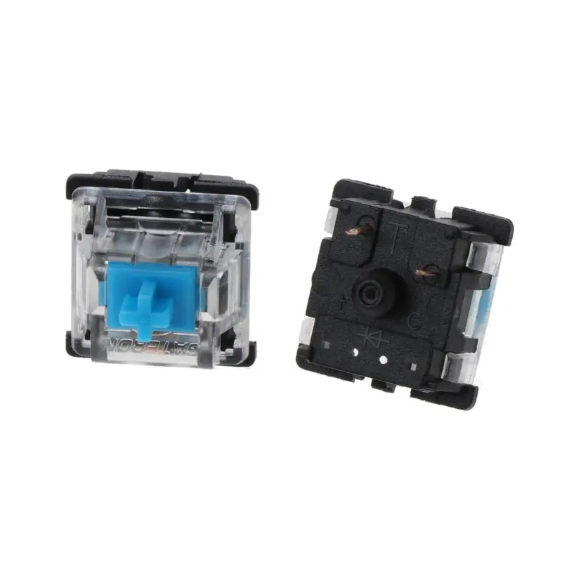 Механическая клавиатура Gateron MX 3 Pin Blue Switch прозрачный чехол 10 шт. Новинка