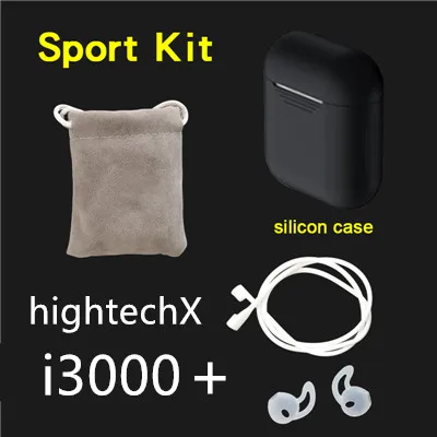 I3000 TWS HighTechX Edition в ушной датчик 1:1 Беспроводное зарядное устройство наушники для Iphone Android - Цвет: i3000 sport  black