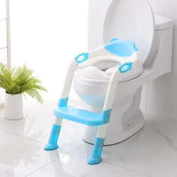

Folding Infant Potty Seat Urinal Backrest Training Chair with Step Stool Ladder for Baby Toddlers Safe Toilet Potties