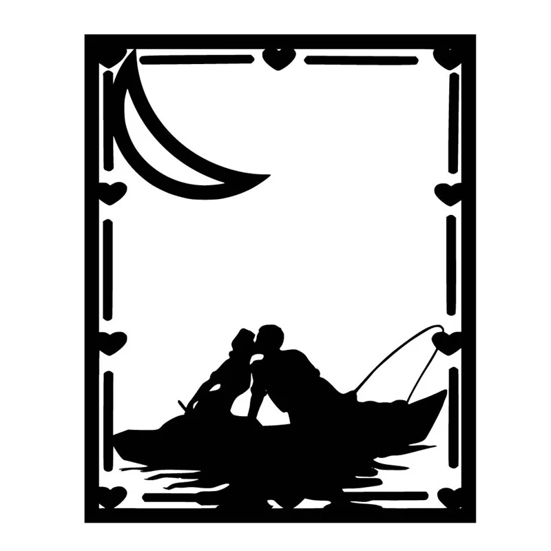 

GJCrafts Couple Rowing Frame Dies Metal Cutting Dies New 2019 for Scrapbooking Card Making Cover Background Craft Die Cuts