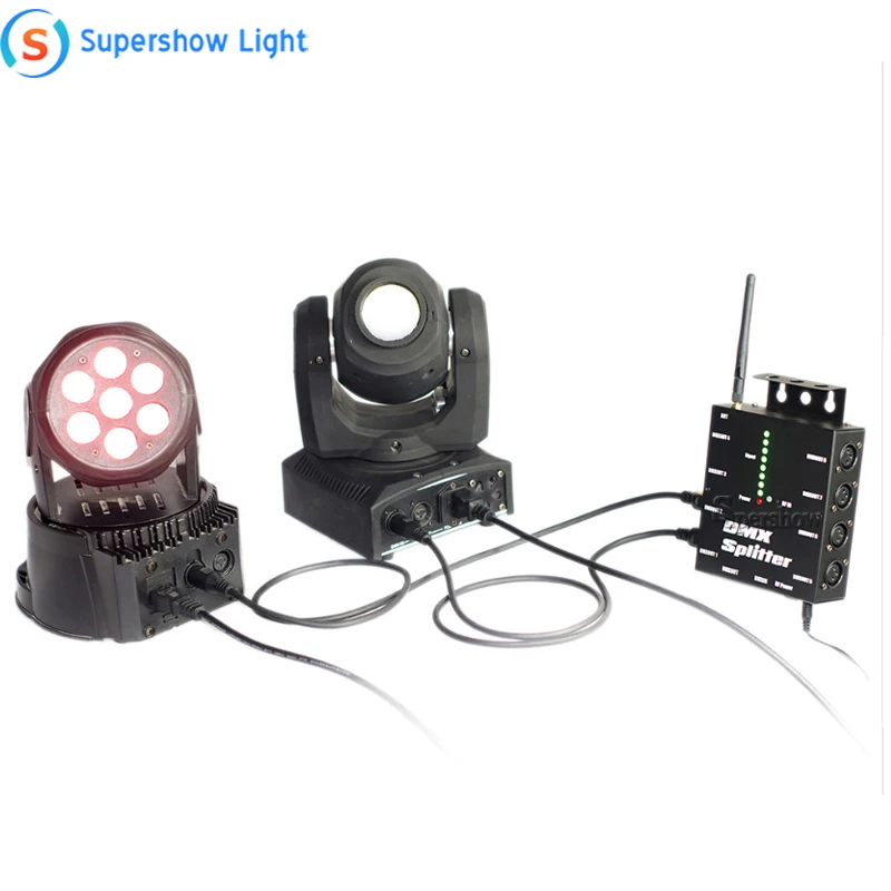 8 способ Беспроводной DMX 512 3 контактный изолированный сплиттер усилитель с
