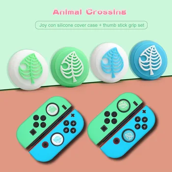 

1 Pair Leaves Rubber Silicone Game Handle Joystick Thumb Stick Grip Cap Controller Handle Caps for Nintend Switch for PS3 PS4