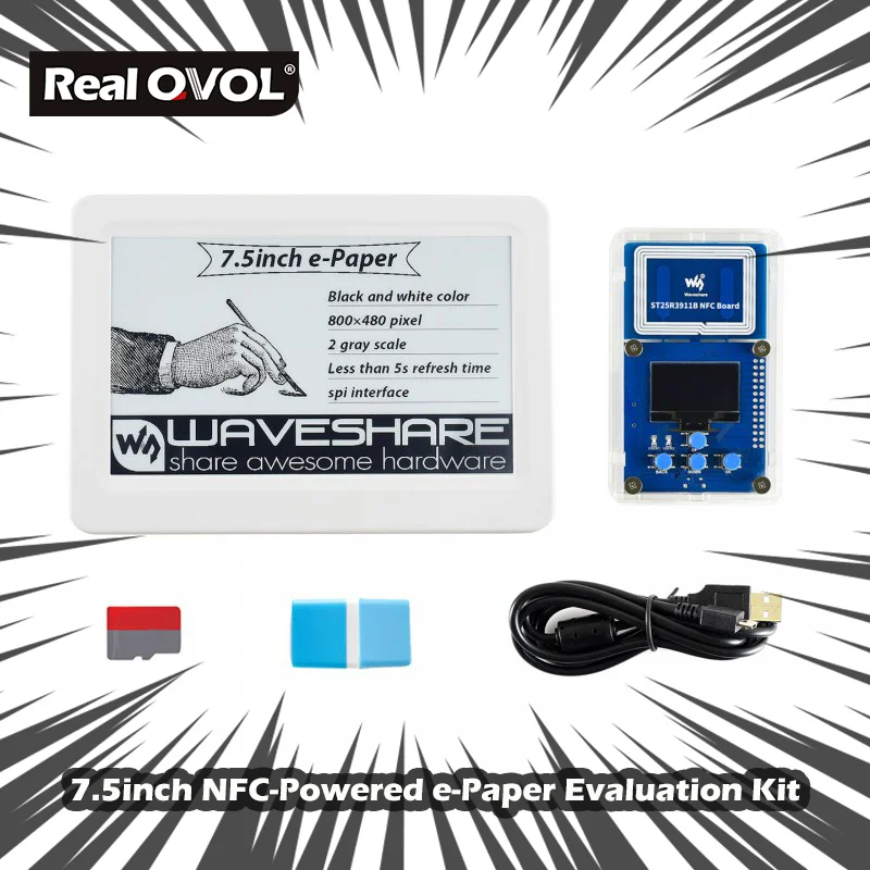 RealQvol HD 7 5 дюйма электронная бумага NFC-работает оценочный комплект беспроводное