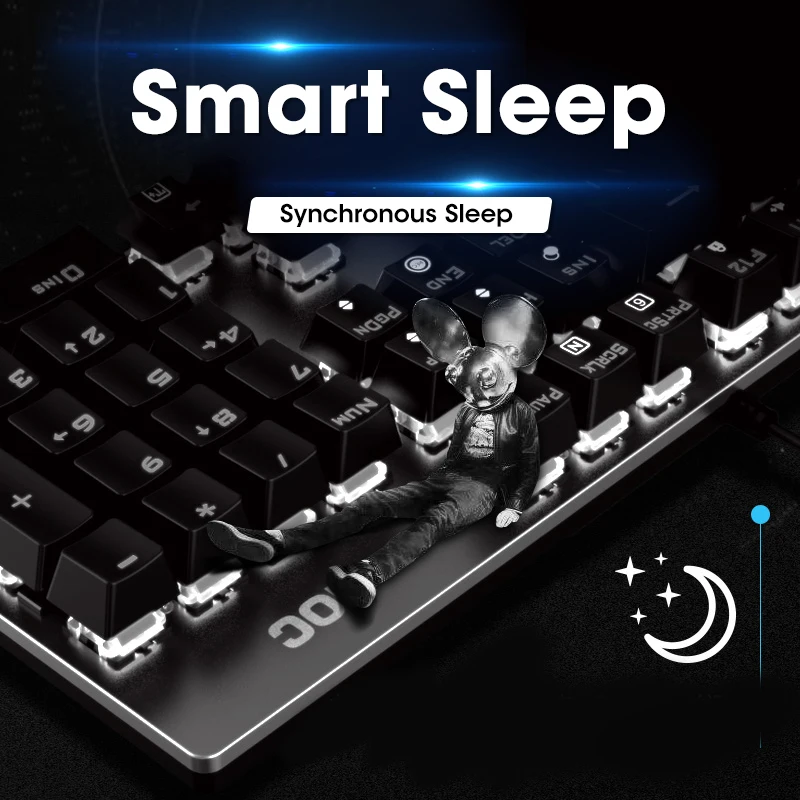 AOC GK410 Clavier de jeu mécanique Blue Switch-9