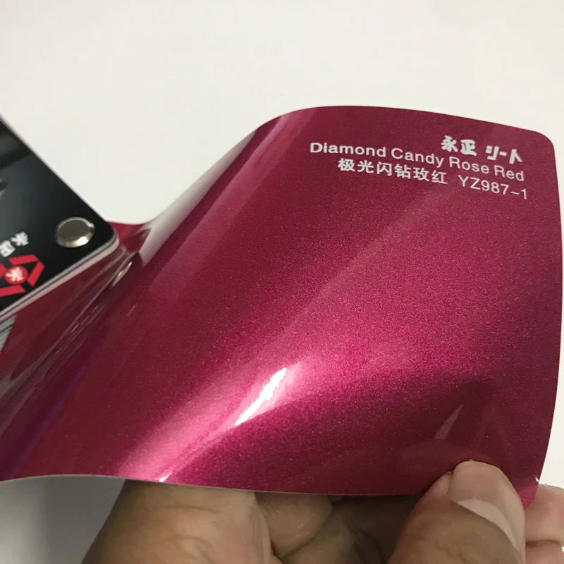 Rose Red Diamond Glitter Vinyl Wrap Sticker