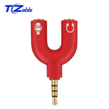 

3.5mm 4 Poles Audio Splitter Adapter for Computer Jack 3.5mm 1 Male to 2 Female Mic Y Splitter Converter Headset Adapters