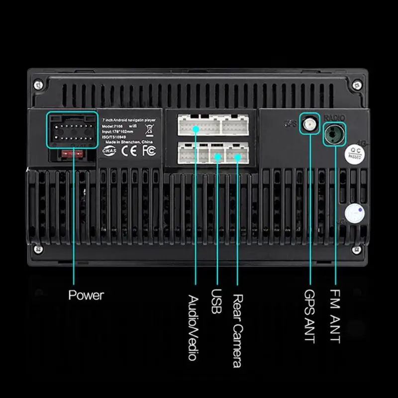 7916 7 дюймов Сенсорный экран Android 8,1 автомобильный стерео gps BT WI-FI FM MP5 плеер Bluetooth Android Apple Универсальный Автомобильный Электронный