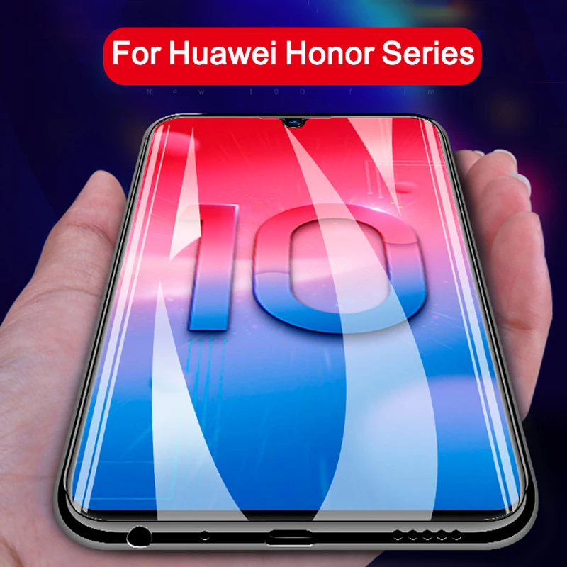 Защитное стекло 9D для Honor 20 pro закаленное с полным покрытием Huawei honor 9x 8x 8c|Защитные стёкла и плёнки| |