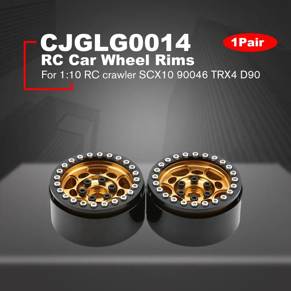 1 пара/2 пары сплав 1,9 ЧПУ Beadlock Колесные диски CJGLG0014 для 1/10 RC Гусеничный осевой SCX10 SCX10 II 90046 Traxxas TRX4 D90