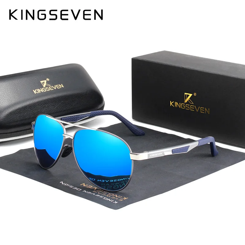 7-Day Delivery KINGSEVEN Vintage Aluminum Polarized Sunglasses Brand Sun