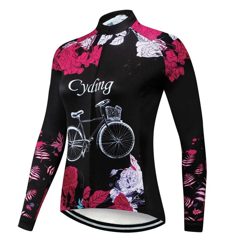 thumbnail image 1 of 2022 Nuevo diseño de camiseta de ciclismo de manga larga para mujer, camisetas y camisetas coloridas para bicicleta de montaña, ropa deportiva anti-UV para bicicleta, ropa MTB, 1 of 5