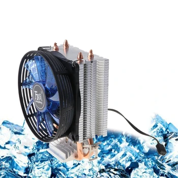 

CPU Cooler Master 2 Pure Copper Heat-pipes Fan with Blue Light Cooling System 35EA