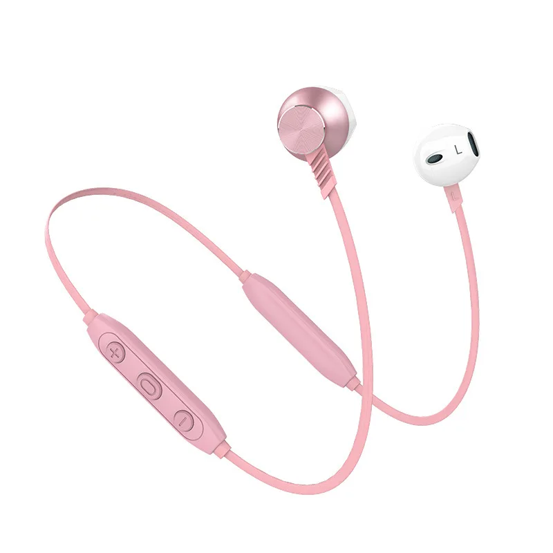 Langsdom Bluetooth спортивные беспроводные наушники L5B Bluetooth игровая гарнитура стерео бесплатные игры для девочек наушники с шейным ободом L5 - Цвет: rose gold