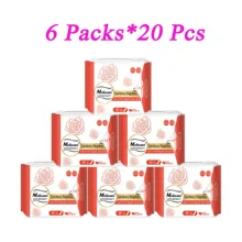 6 packs molouen anion santitary guardanapo feminino almofadas menstruais forros de calcinha para uso diário almofadas de cuidados de saúde toalha sanitária diária