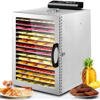 

16 Layers Food Dehydrator Machine Intelligent Touch Fruit Dryer Machine Built-in Explosion-proof Lights Food Dryer Dehydrator