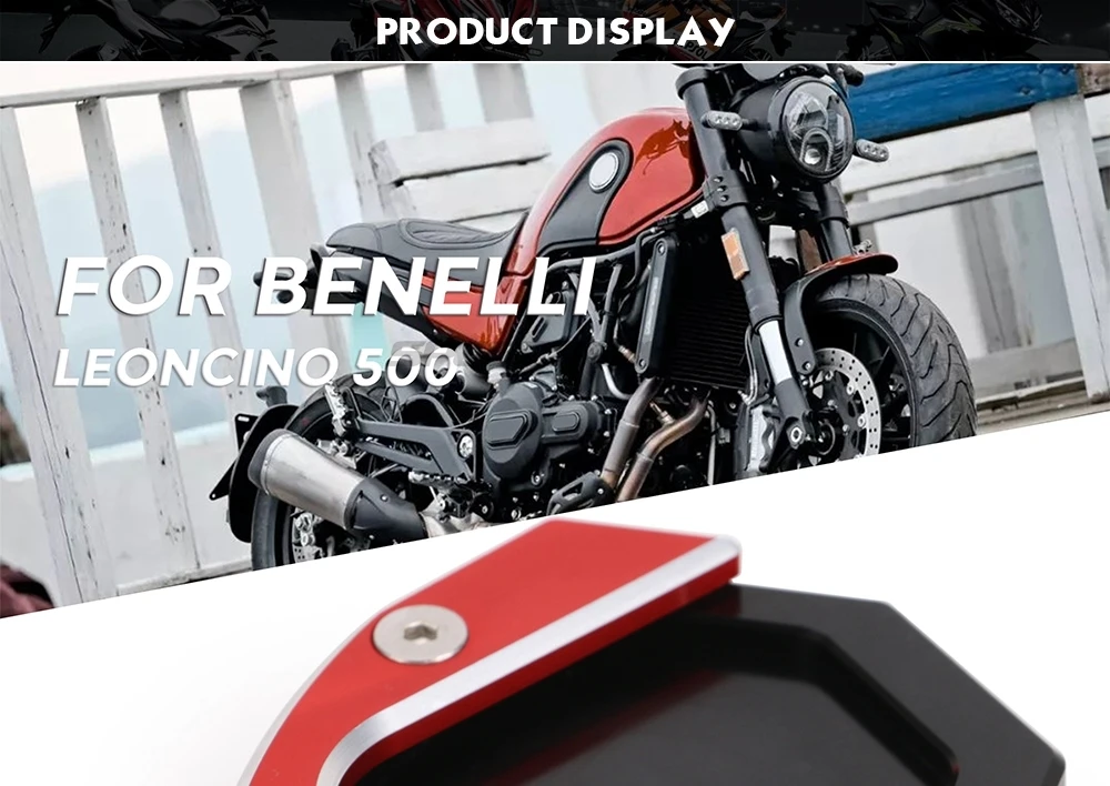 Для Benelli leoncino 500 CNC алюминиевая Подножка для ног боковая подставка аксессуары для мотоциклов удлинитель опорная пластина Накладка