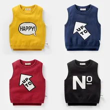Осенне-зимняя одежда для маленьких детей Детский свитер детский трикотажный топ на бретелях, модный вязаный жилет для мальчиков из шерстяной пряжи