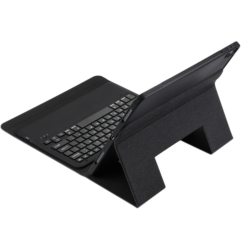 

US Keyboard Tablet Case For iPad Pro 12.9'' 2018 Cover Bluetooth Keyboard Leather Protective Tablet Case with Pen Holder Coque
