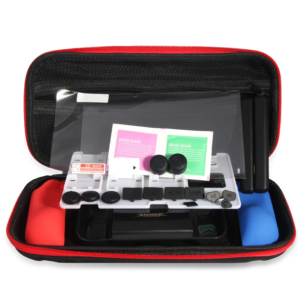 

Dobe Nintendo switc Game Accessories Set NS Storgage Bag JoyCon Silicone Cover Grip Dust Plug