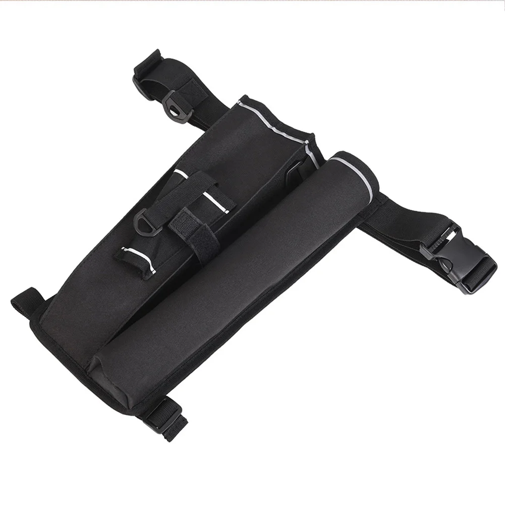 Поясная сумка, черная, Hands Free, сумка для рыбалки, дышащая, регулируемая, на лямках, держатель для удочки, портативный чехол, для улицы, для ног, бедра